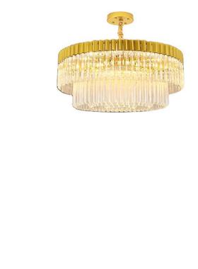 馨奢L华欧式23513圆形金色水晶灯大客厅ED吸气顶灯温卧室餐厅灯