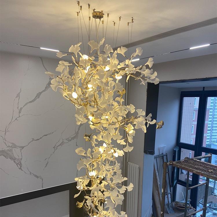 复式楼吊大灯现代轻奢店别墅464创意客厅灯酒大f堂售楼部lot楼梯