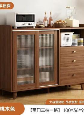 餐边储物代柜客厅茶柜RYQ靠柜墙置物柜现简约茶柜置水物架收纳备