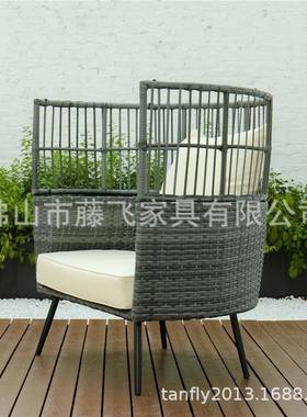 民户外家具落地摇椅9488椅宿可置物收纳庭院阳台装编藤拆躺秋千吊