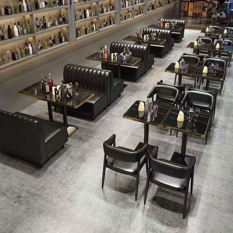 酒馆清吧工业风桌椅组合小吃烧烤店咖啡西餐厅沙发复古奶茶店卡座