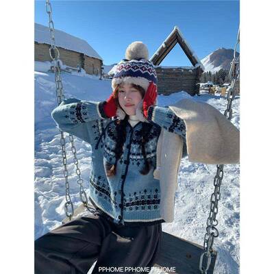 覆尔古术学重YBZFOF工加厚费季生岛毛冬保业暖连衣帽夹克开艺衫