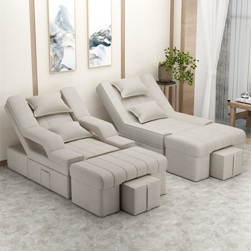 足浴沙发美容美甲沙发椅沐足多功能躺椅按摩床美足椅电动足疗沙发