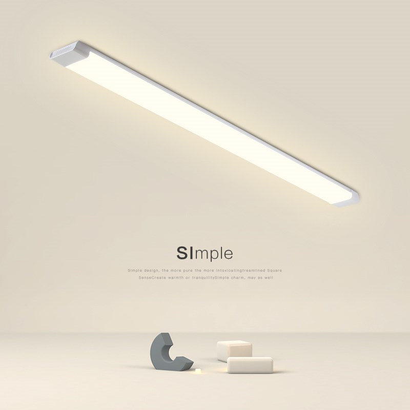 新款led节能灯防水防尘办公灯具简约现代宽体长条会议室用净化灯