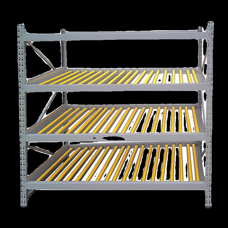 九实流利条货架线棒滑轨滚轮仓库分拣先进先出滑轮车间精益管货架