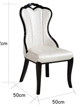 耐脏不脱皮欧式餐椅简约现代餐厅软包酒店饭店皮实木舒适米白灰色