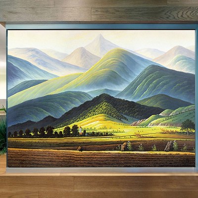 定制靠山图磨砂玻璃贴纸办公室家用透光不透明防窥遮光静电窗贴膜