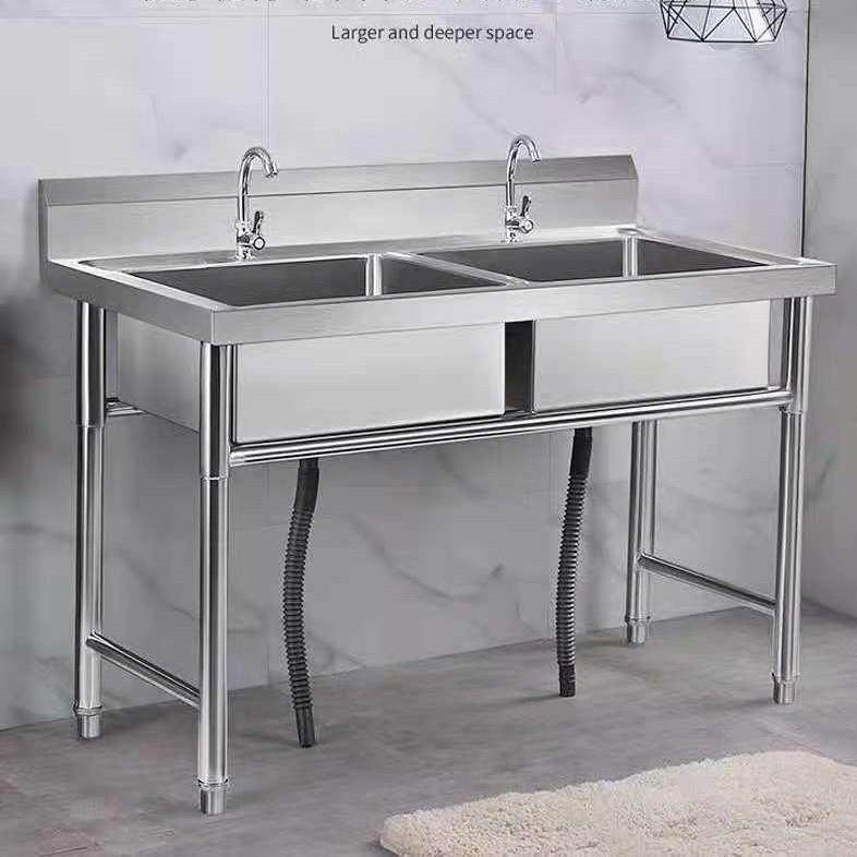 1.2加厚商用厨房不锈钢304水槽洗菜洗碗池饭店单双槽食堂水池,电子元器件市场,其它元器件,淘宝优惠券,粉丝福利购,淘宝优惠卷