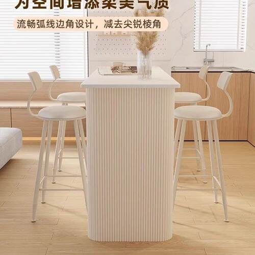 轻奢岩板吧台桌家用客厅厨房边隔断吧台阳台靠墙垭口小户型高脚桌