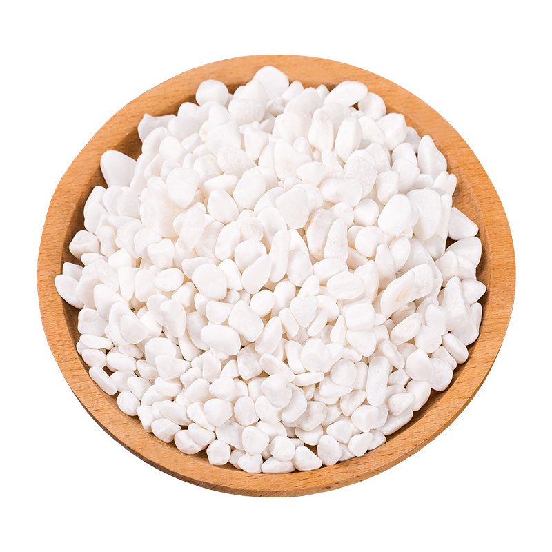 100斤纯白色石子石头大小鹅软卵石庭院铺路地造景枯山水小白石子