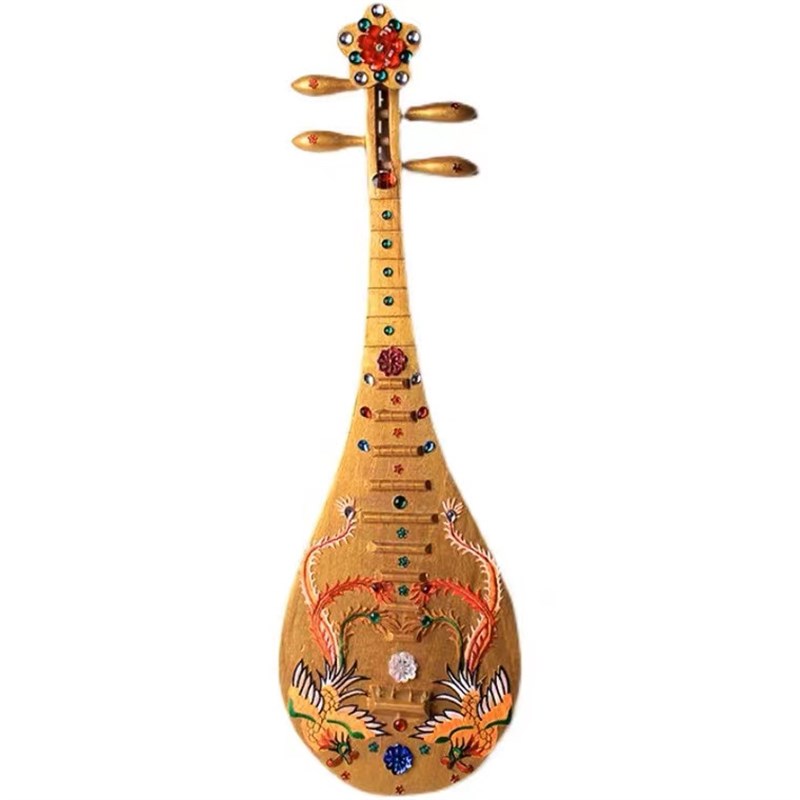 敦煌舞道具仿真琵琶飞天舞云川之舞唐宫夜宴原木色影楼拍照用琵琶