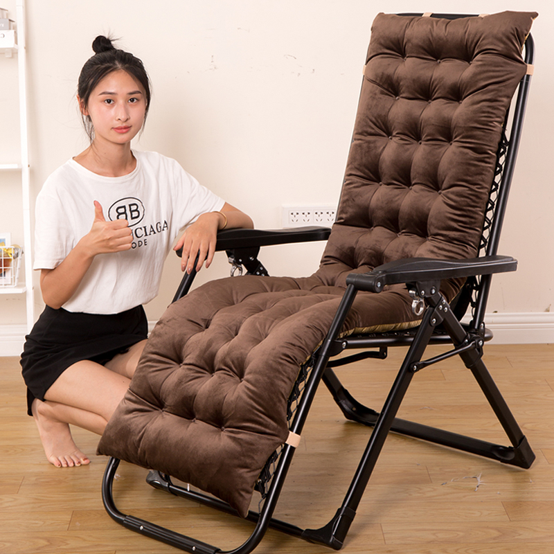 躺椅棉垫子水晶绒四季通用加厚秋冬季折叠懒人椅座垫摇椅可拆卸