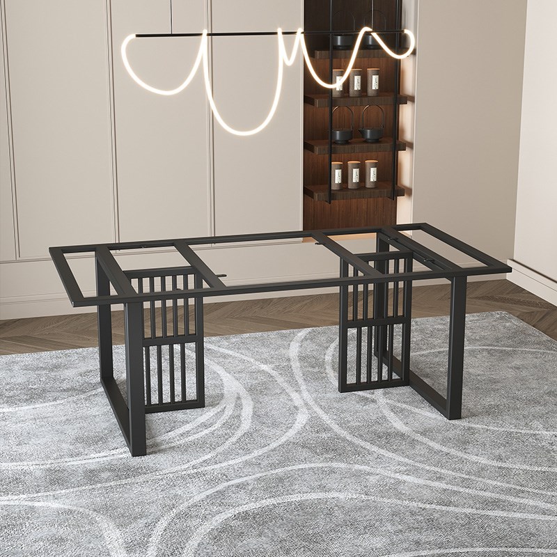 不锈钢大理石岩板桌腿桌脚支架铁艺茶几底座餐桌腿架金属定制支撑