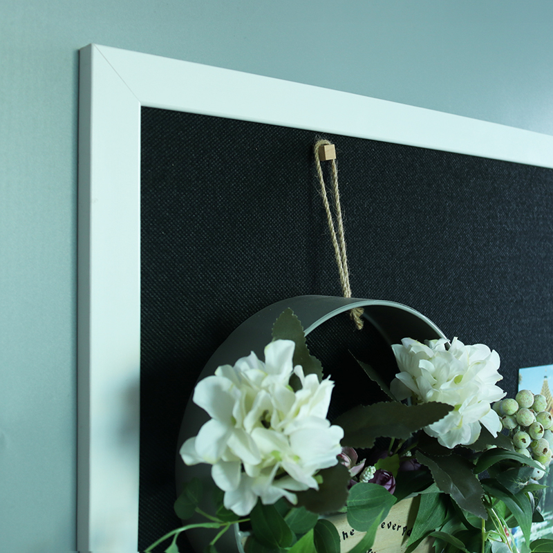 黑框黑色软木板梦想愿景板公告栏宣传栏照片墙毛毡板定制