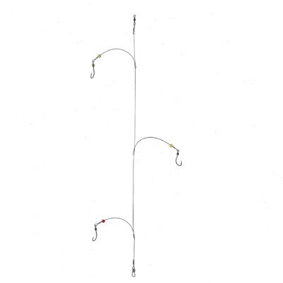 丸世串钩3钩钓组泥鳅钩钢丝防缠绕三钩线组鲈鱼翘嘴海杆抛黄辣丁