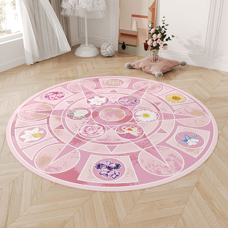 十二芭蕾舞公主跳舞地毯客厅卧室床边地垫防水防滑儿童房间转椅垫