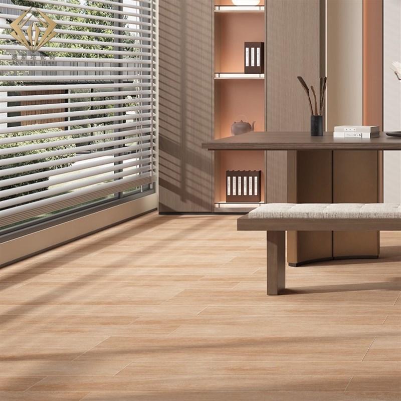 卧室木地板直边木纹条地砖200x00房间阳台仿木纹防滑地砖木地板