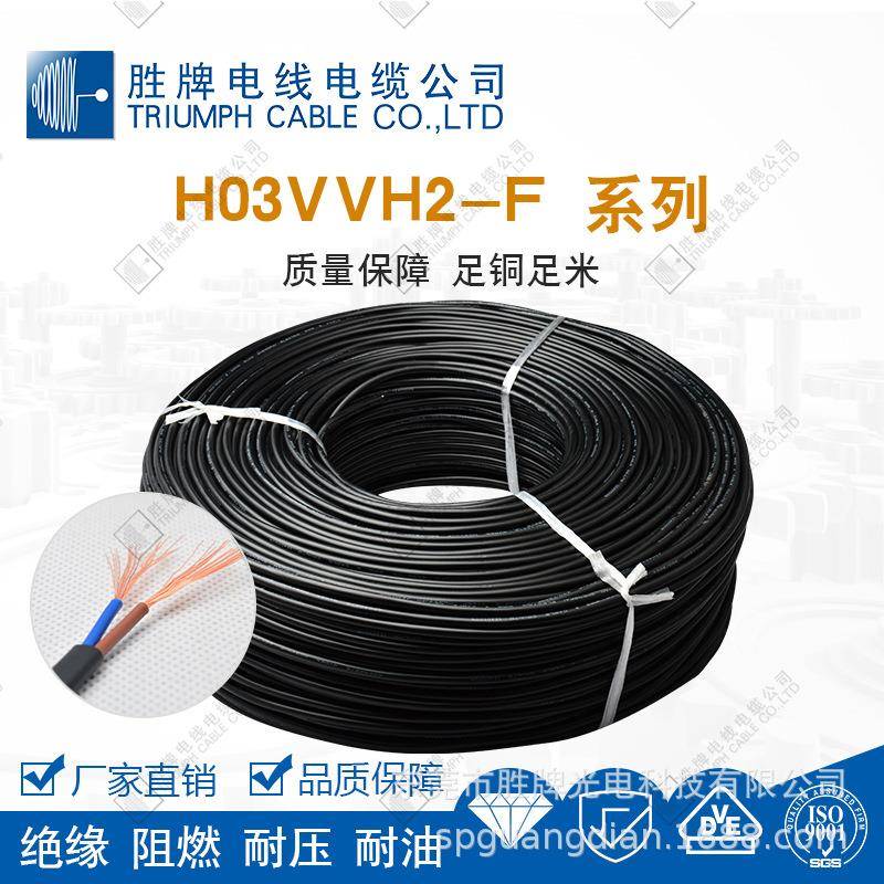 正标VDE电源插头扁线H03VVH2-F欧规认证H05VVH2-F聚氯乙烯护套线