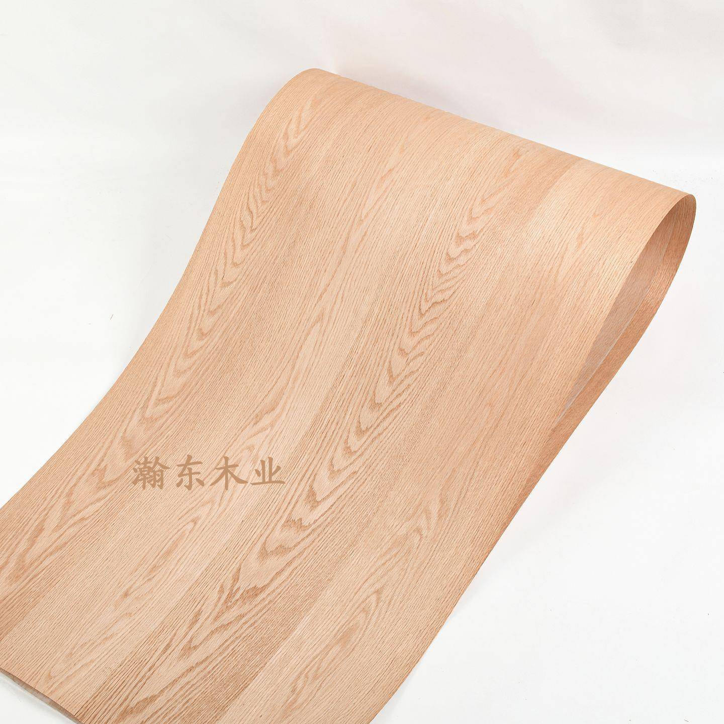 北美进口天然红橡木山纹自然拼实木木皮60cm宽家具柜门板翻新贴面
