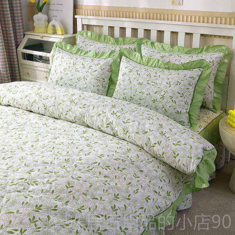 高档床秋冬季床上全套夹棉加厚全件套床裙款棉纯棉床品被套单四带