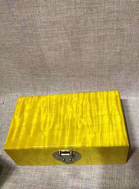 高档楠仙知古礼作正宗金丝小叶桢乌木阴沉木首饰收纳盒镜箱楠送收