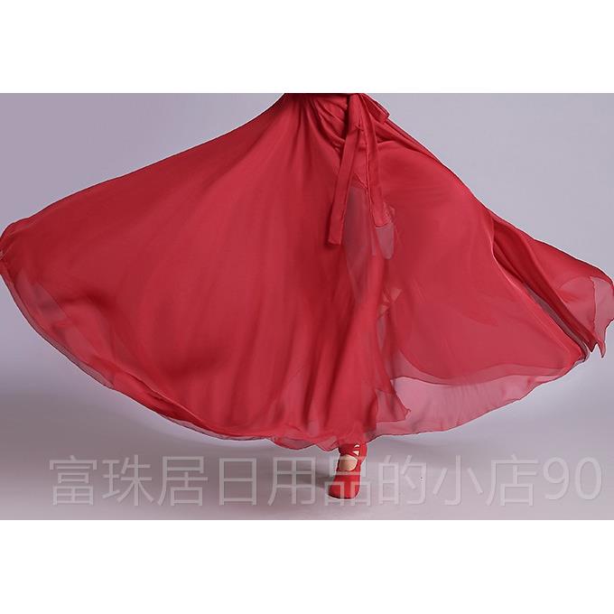 高档灯开火里的飘中国演舞蹈服装720度场舞大摆裙逸练功裙古典舞