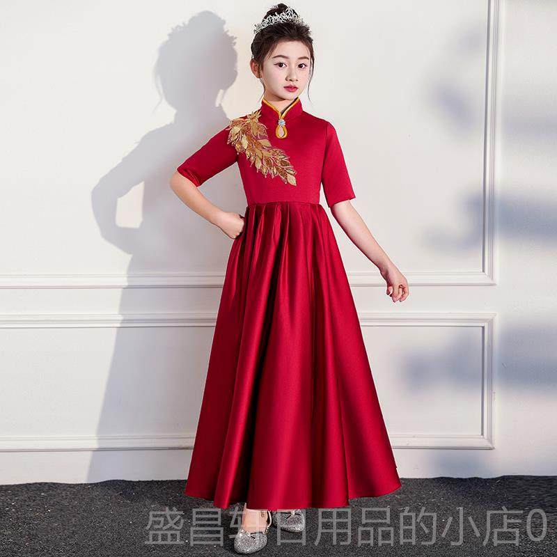 高档国庆服中式红色男童女大合童唱团出中山装诗歌朗诵比赛表演服