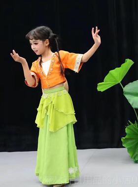高档云之舞奖初儿川童古典舞上春山女童仙气金飘逸纱裙国夏风民族