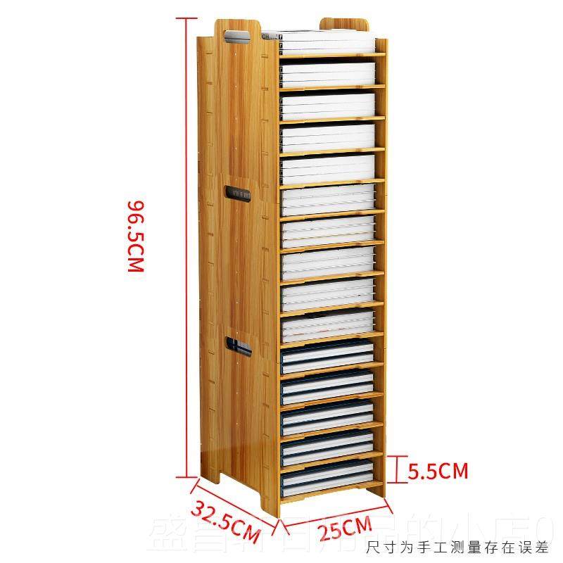 高档简书办公室落地夹缝组置物架桌上书柜简易约现架代学生用收纳