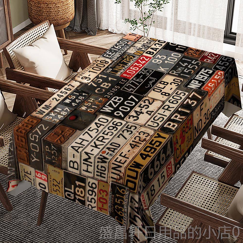 高档覆古业风桌布酒吧咖啡厅轻奢式场景装饰桌布美艺餐桌工书垫桌图片