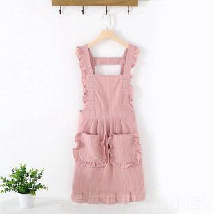 兜做饭护衣 短款 高档厨房用围裙家用超强防水2防油 围成人025新款