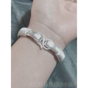 高档纯银手工9面99纯手炼女性，银手工定固体平风格，银雪花银制