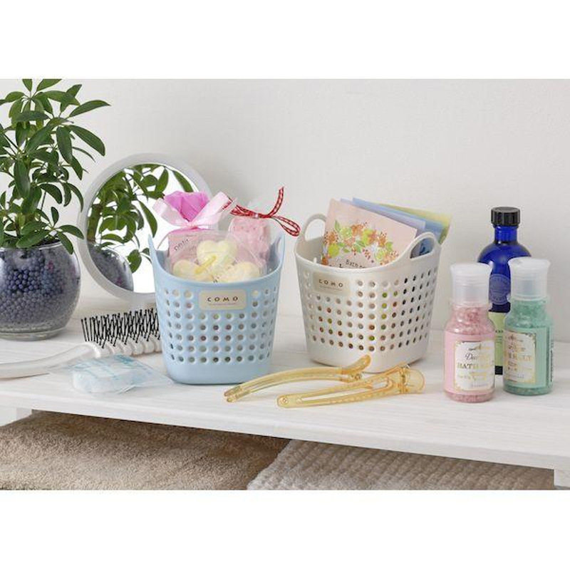 日本进口正品 塑料收纳篮 糖果色置物篮多功能清新