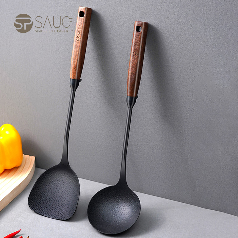 SP铸铁锅铲家用木柄不粘专用