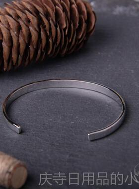 高档UDERCOVER 银手镯 高纹桥盾身图腾锯腕饰 GIZN情侣纯银手齿饰