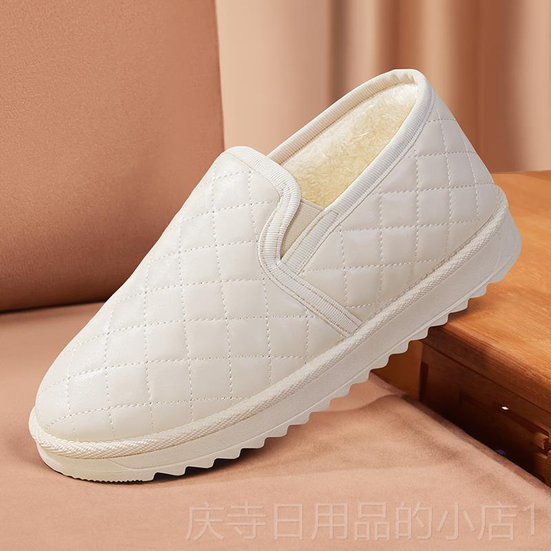 高档棉鞋滑女冬加绒224新款0防老北京布鞋加厚一脚蹬秋暖老人保雪