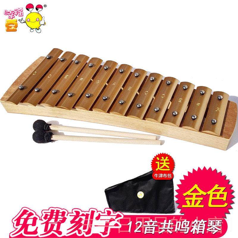 高档小学12音学生8敲琴20音铝片琴回音箱底共鸣座音生铝板琴音条