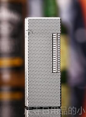 高档u杜罗m机adro铜打火个性玛窄版充气轻奢打火机侧滑男士礼物麦