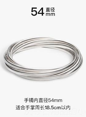 高档素觉小个众设五计师款性手镯女环子经典百搭925银镯镯