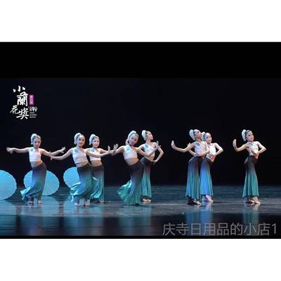 高档小兰花雨竹演出服儿童傣族舞服装成奖人孔雀舞鱼林尾裙子民蹈