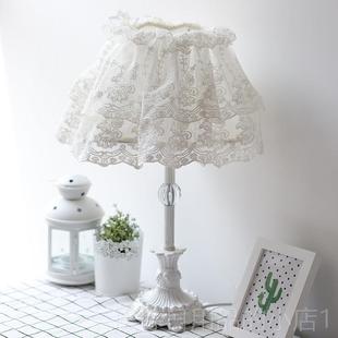 高档少女心ins丝公主女可爱蕾温儿童法式 台灯卧室床馨头 北欧风格