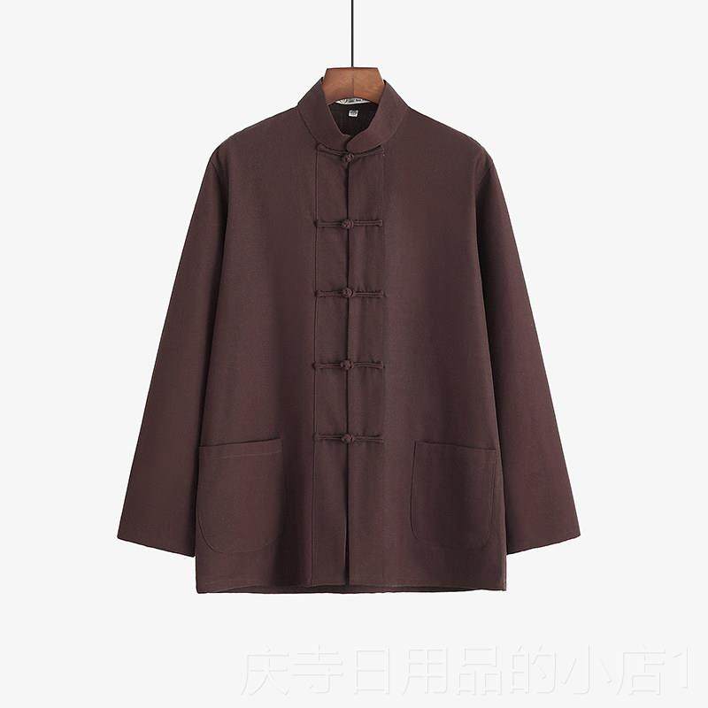高档纯棉粗布唐装男汉服覆古风盘扣衬式衫中国风民国中服装禅修居,男装,唐装,淘宝优惠券,粉丝福利购,淘宝优惠卷