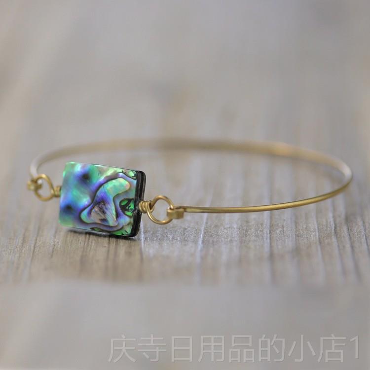 高档天然鲍鱼贝壳手链款 素元银海洋风饰品 原创格设计可订制欧美