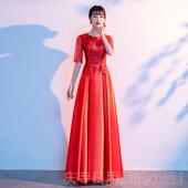 高档歌大合唱演服女主红持人指挥服亮片舞台表演出装 服合唱团朗诵