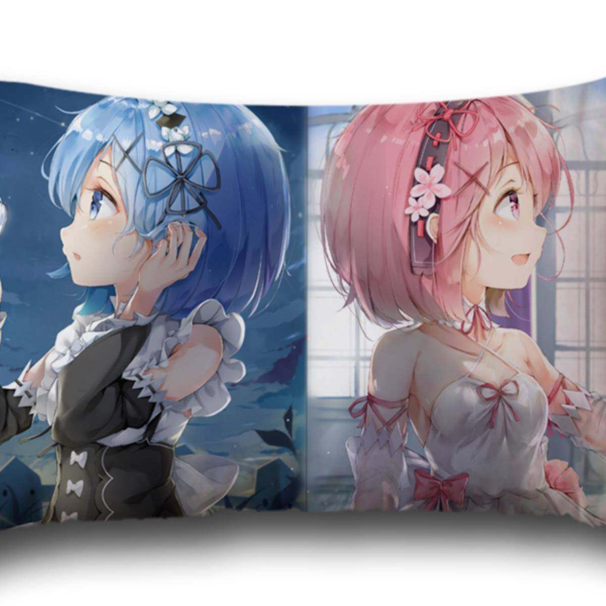 正品枕头二次元男0动漫睡觉抱枕双面穹妹贞德定国家队枕2雷姆枕套