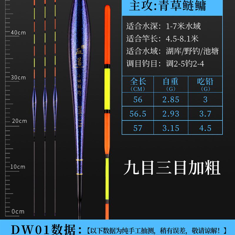 血道大物浮漂纳米变色龙加粗醒目无铅自立湖库青鱼漂巨物草鱼浮标