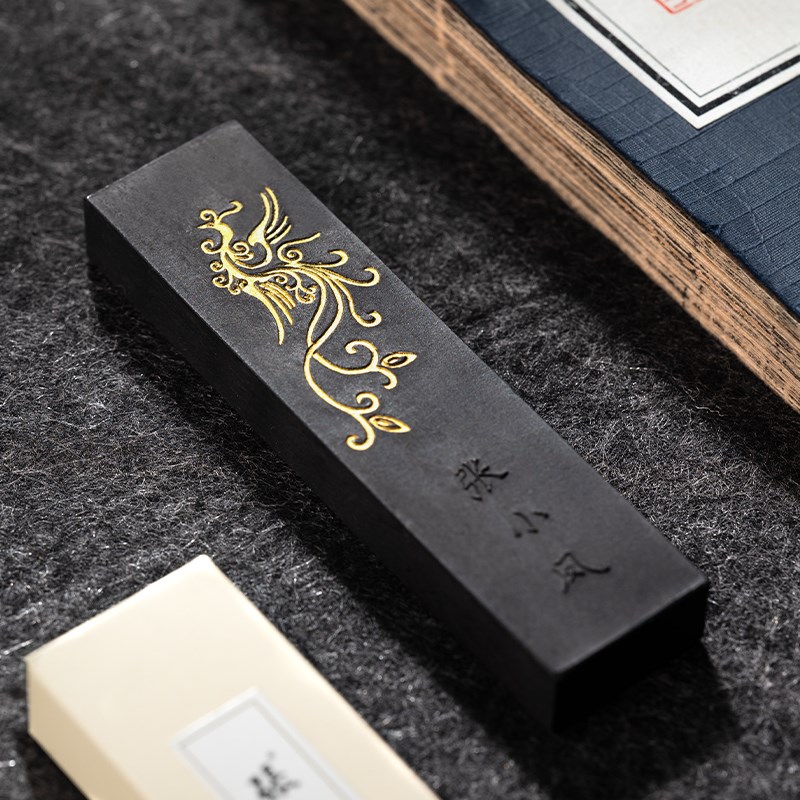 张小凤 松烟墨条墨块墨锭一两文房四宝徽墨纯手工研墨砚台墨汁毛