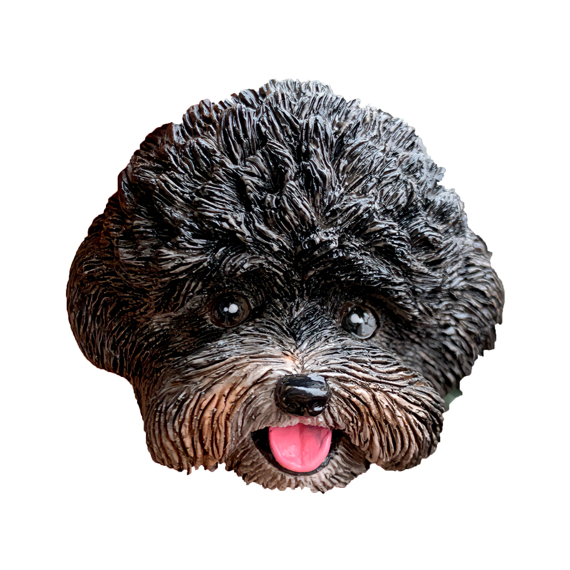 车载香薰定制泰迪贵宾巨贵比熊出风口头像中控台全身款纯手绘摆件