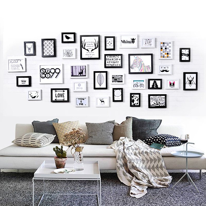 景宇 31框简约现代客厅照片墙装饰相框墙欧式创意挂墙组合相片墙