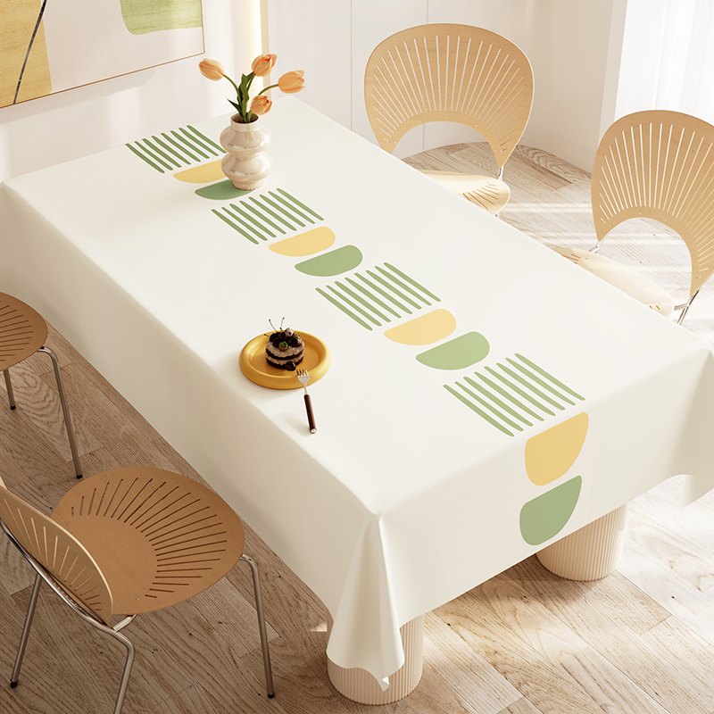 新款侘寂风桌布免洗防水防油茶几桌垫高级感皮革防烫氛围感餐桌布